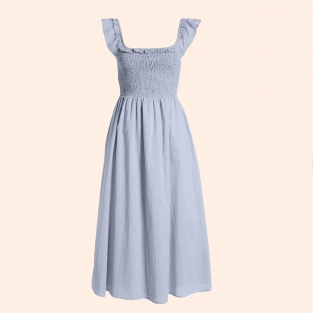 Reformation Noreen Dress Periwinkle